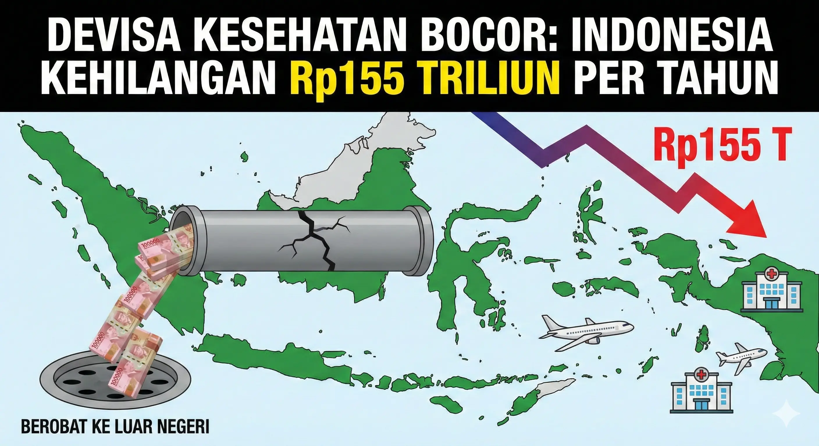 Devisa Kesehatan Bocor: Indonesia Kehilangan Rp155 Triliun per Tahun Akibat Warga Berobat ke Luar Negeri