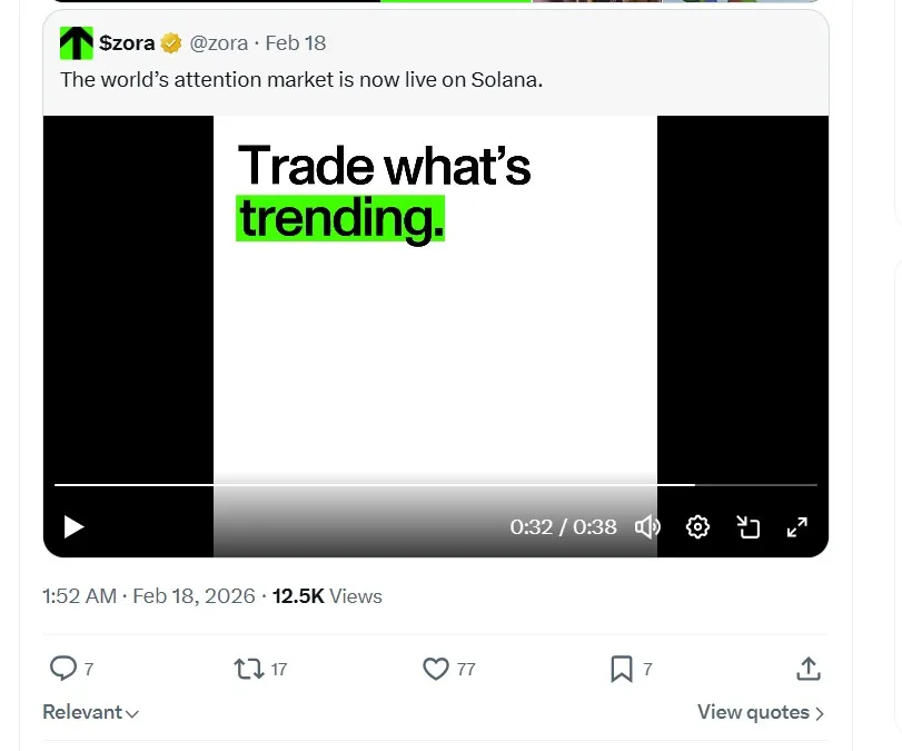 Zora Ekspansi ke Solana: Evolusi Spekulasi Melalui Instrumen 'Attention Markets'