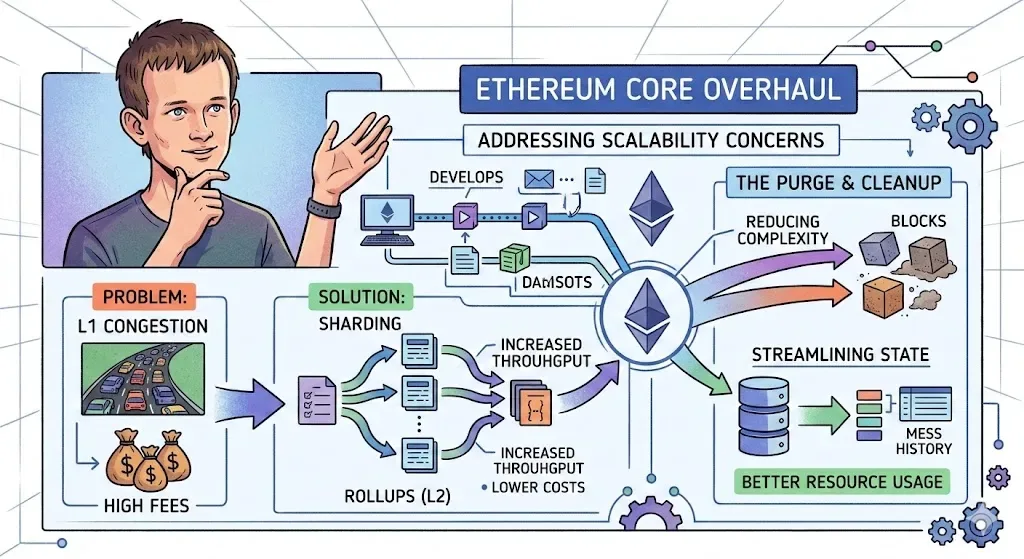 Visi Radical Vitalik: Ethereum Tinggalkan Ketergantungan pada L2, Fokus pada Overhaul Protokol Inti