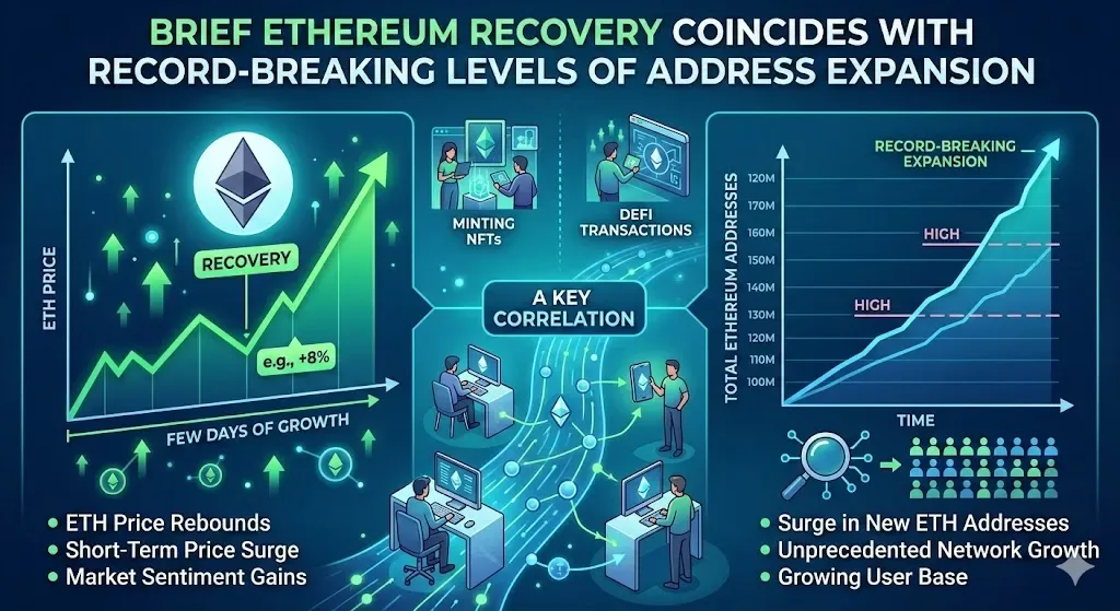 Jaringan Ethereum Memuai: Pemulihan Harga Brief Diiringi Rekor Ekspansi Alamat Baru Terbesar Sepanjang Sejarah
