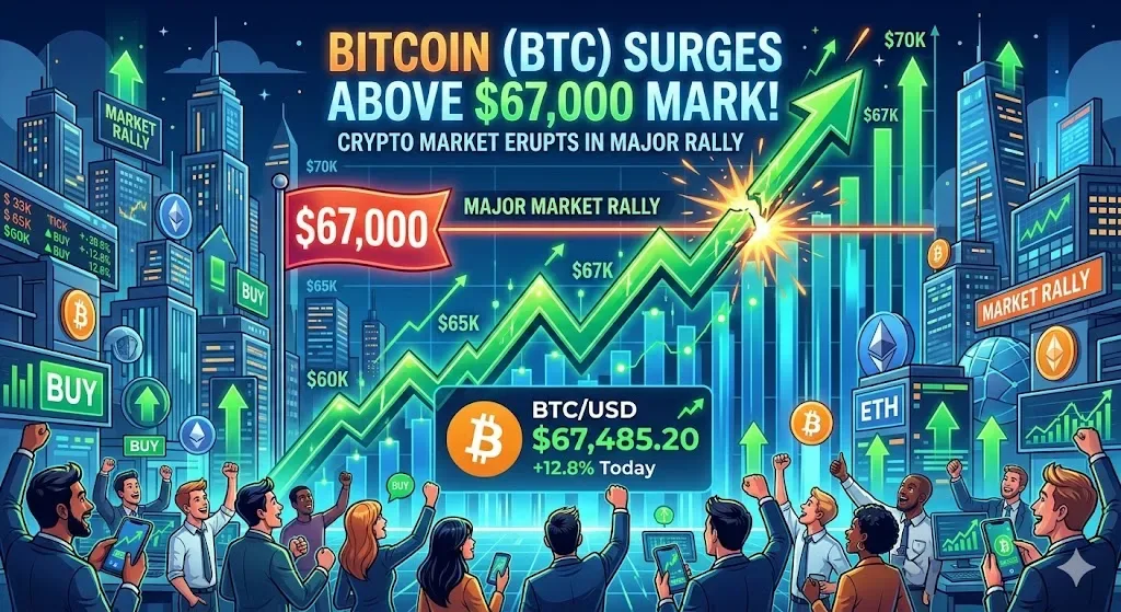 Bitcoin To The Moon! Harga BTC Tembus $67.000, Reli Pasar Kripto Tahun 2026 Makin Tak Terbendung!