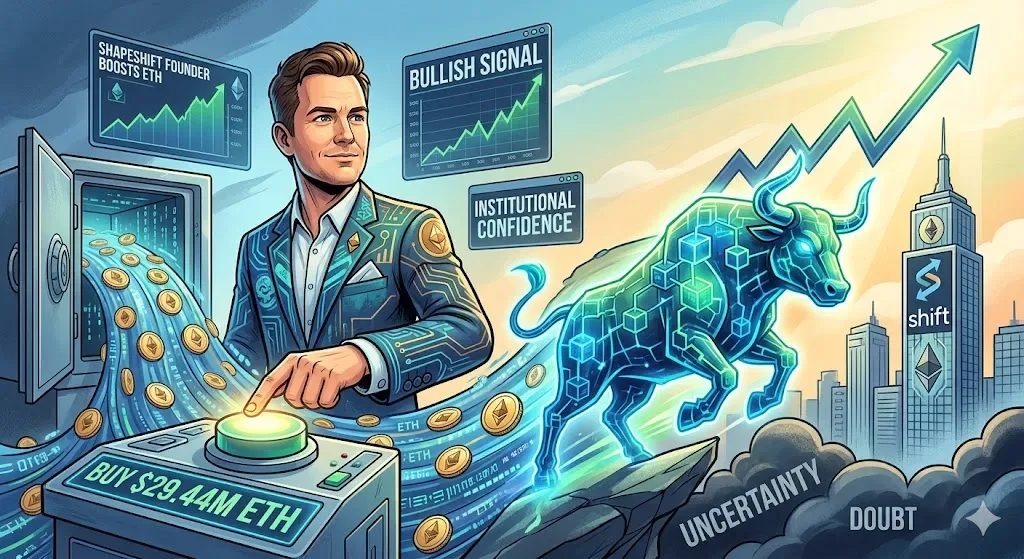 Sinyal Kepercayaan Raksasa: Pendiri ShapeShift Borong Ethereum Senilai $29,44 Juta Saat Pasar Bergejolak