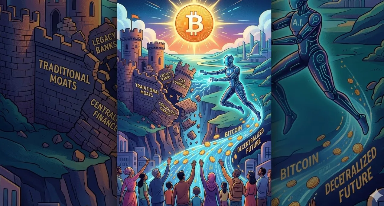 AI vs Perbankan Tradisional: Mengapa Bitcoin Bisa Menang Besar Jika AI Menghancurkan "Benteng" Ekonomi Lama