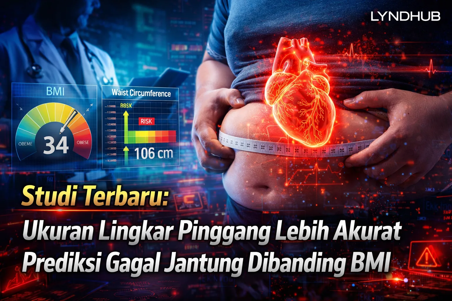 Studi Terbaru: Ukuran Lingkar Pinggang Lebih Akurat Prediksi Gagal Jantung Dibanding BMI