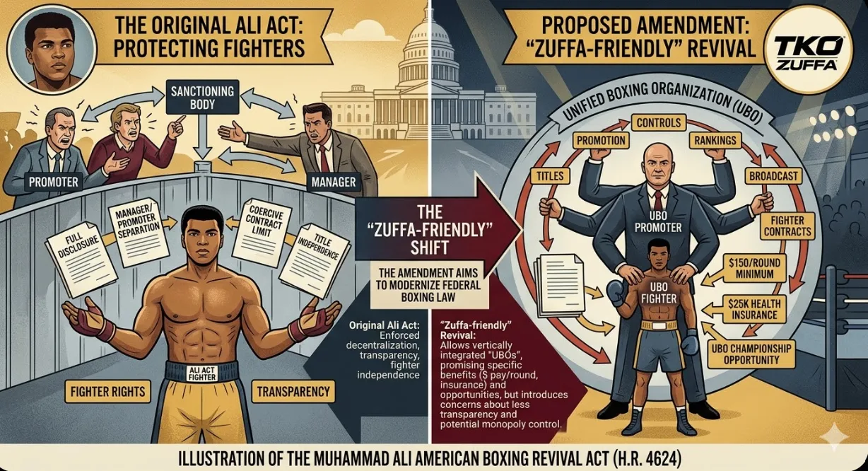 Amandemen "Zuffa-Friendly": Mengapa Ali Act 2026 Mungkin Tidak Akan Mengubah UFC?