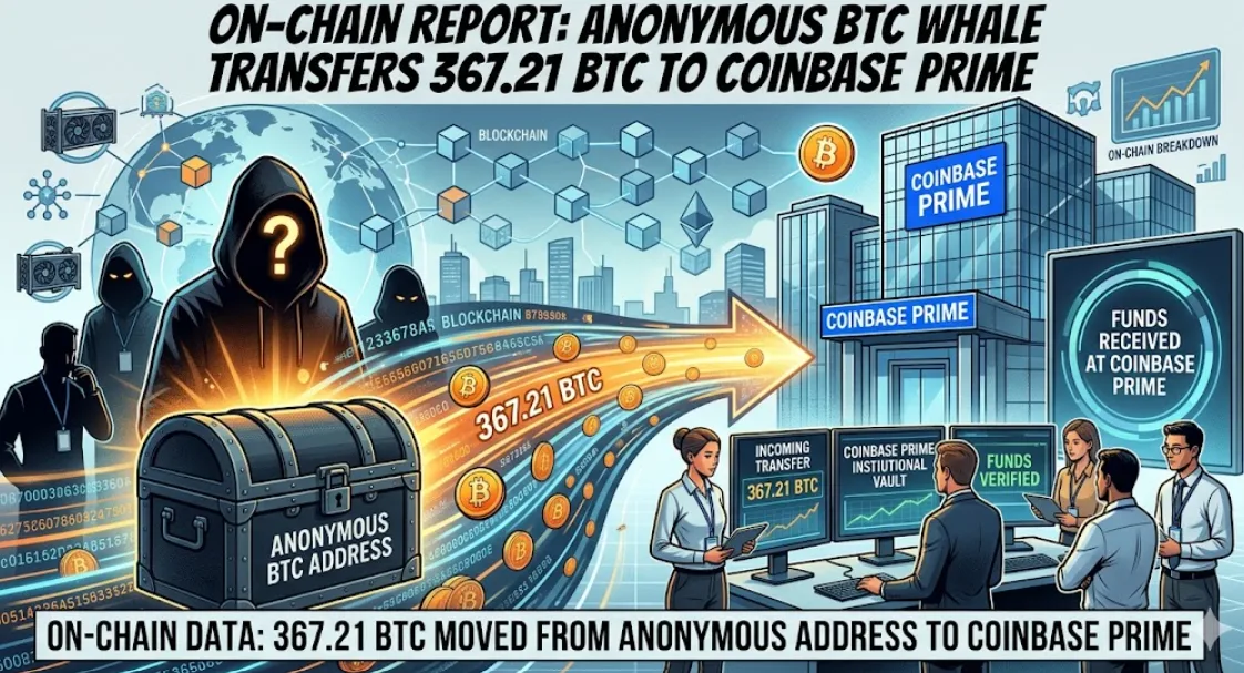 Whale Alert: 367,21 BTC Masuk ke Coinbase Prime โ Persiapan Jual atau OTC?
