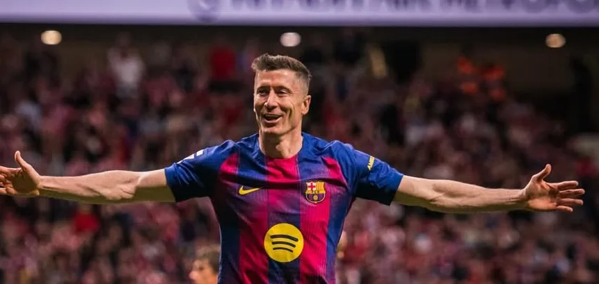 Gol Telat Robert Lewandowski Bawa Pemuncak Klasemen Barcelona Menang Dramatis Atas Atletico Madrid