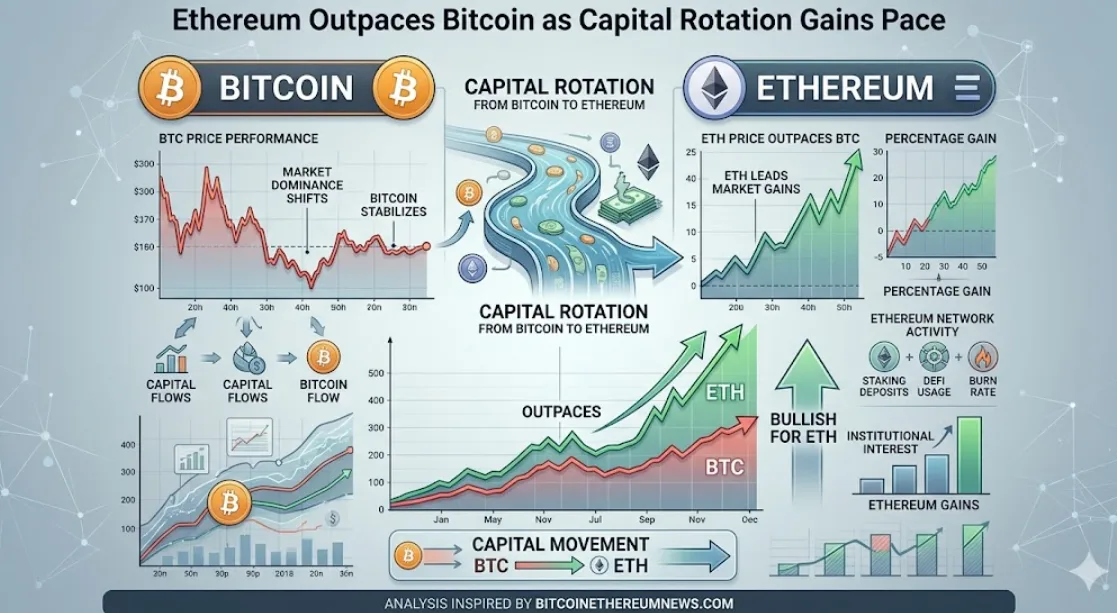 Rotasi Modal Dipercepat: Ethereum Mulai Ungguli Bitcoin di Tengah Optimisme Jaringan