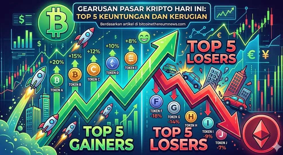 Rapor Merah-Hijau: 5 Aset dengan Lonjakan dan Kejatuhan Tertajam Hari Ini