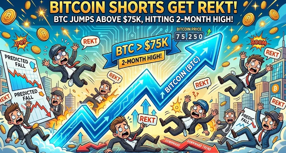Ledakan Harga: Bitcoin Tembus $75.000, Ratusan Juta Dolar Posisi Short Hangus