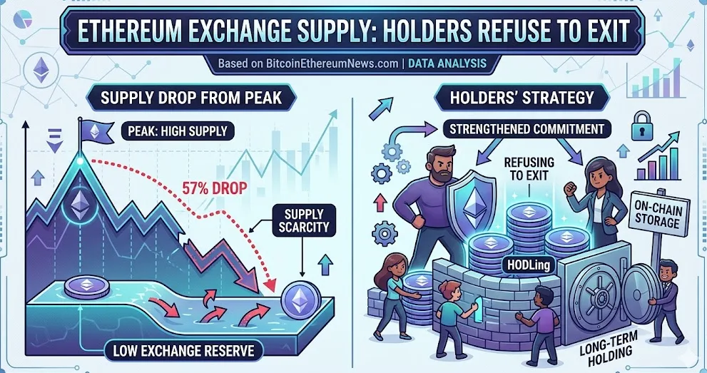 Kelangkaan Digital: Pasokan Ethereum di Bursa Anjlok 57%, Holder Tolak Jual