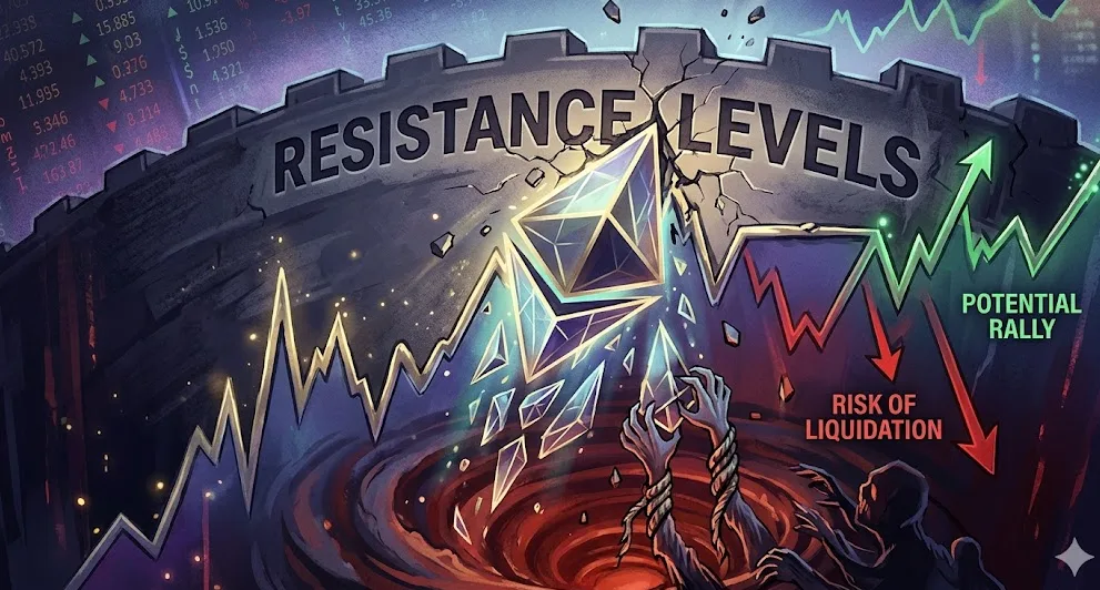 Analisis Risiko: Ethereum Terbentur Resistensi, Ancaman Likuidasi Mengintai