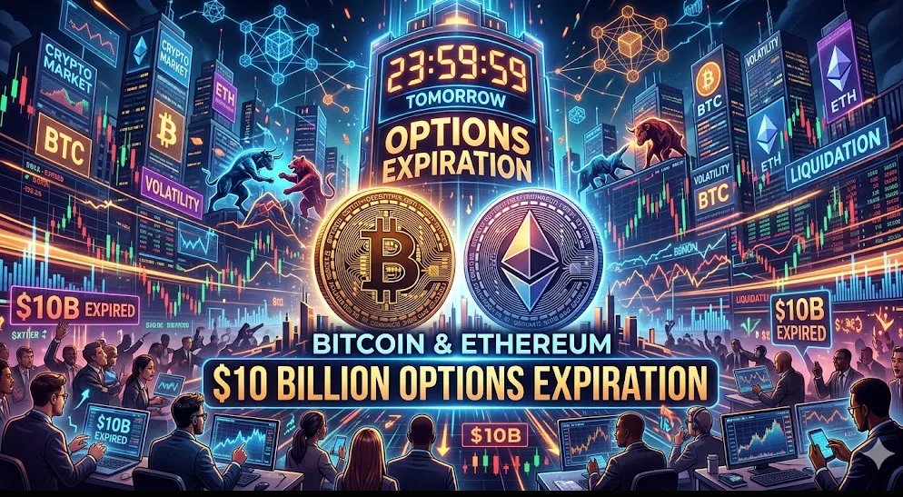 Kedaluwarsa Opsi $10 Miliar Bitcoin & Ethereum Besok: Pertarungan Likuiditas Raksasa yang Menguji Kedaulatan Harga