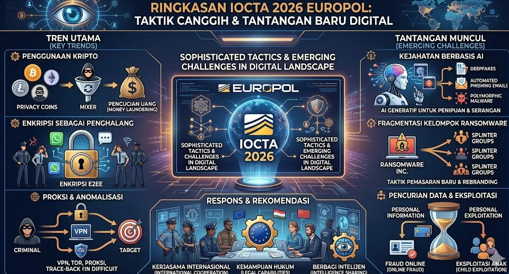 Benteng Digital: Europol Rilis IOCTA 2026—AI dan Enkripsi Perluas Jangkauan Kejahatan Siber dan Kedaulatan Keamanan Data 2026