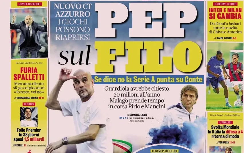 Pep Guardiola di Ujung Tanduk: Serie A Siapkan Ante Conte sebagai Juru Selamat