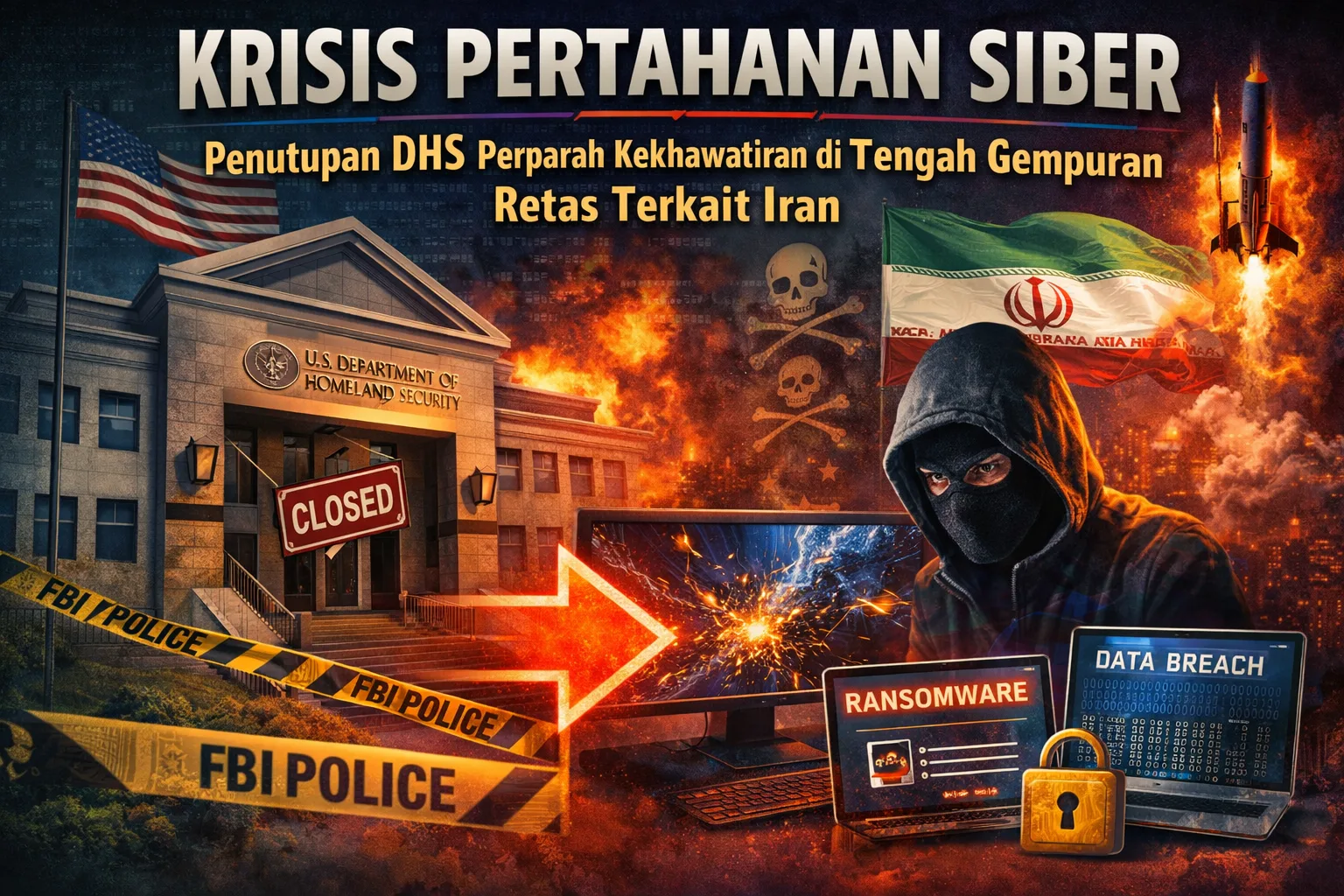 Krisis Pertahanan Siber: Penutupan DHS Perparah Kekhawatiran di Tengah Gempuran Retas Terkait Iran