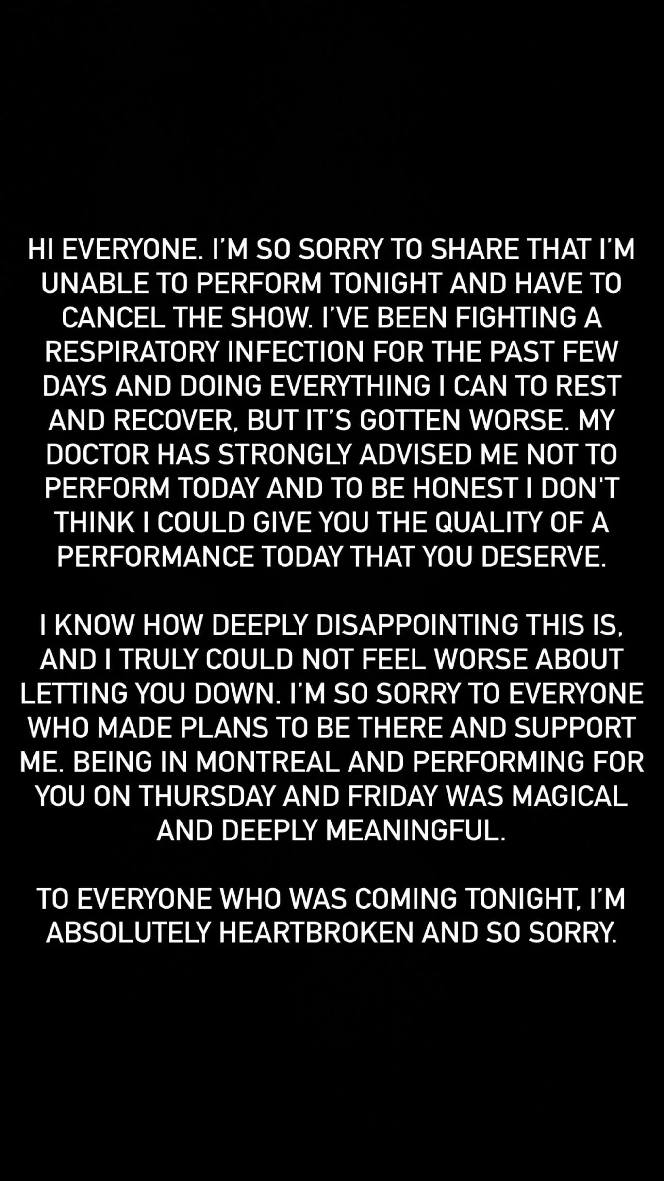 Lady Gaga Minta Maaf Usai Batalkan Konser di Montreal Beberapa Jam Sebelum Dimulai