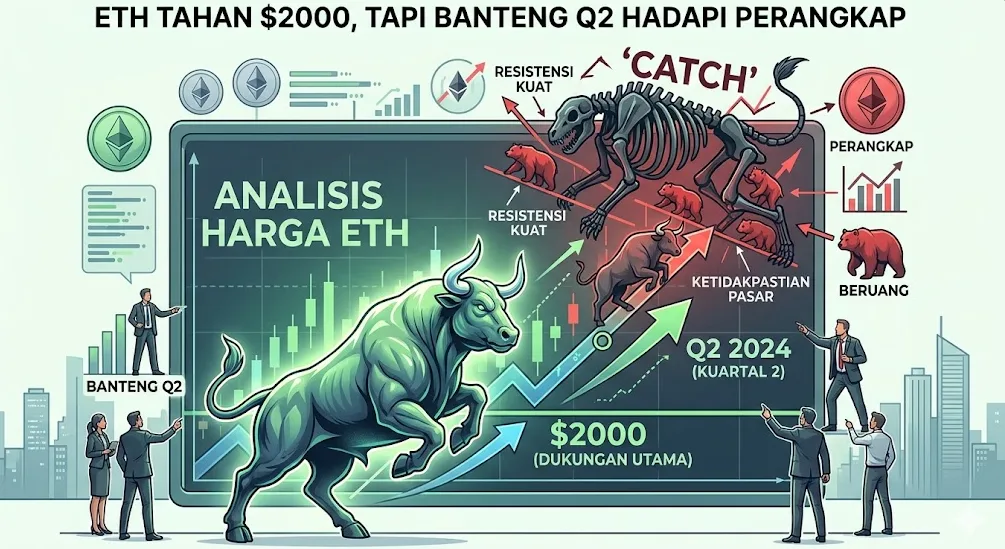 Ethereum Kuartal 2: Bertahan di $2.000, Tapi Bulls Harus Waspada Terhadap Jebakan